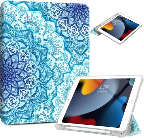 Miniatura 9 de Vimorco Funda para iPad de 5ª/6ª generación de 9.7 pulgadas 2017/2018, para iPad Air 1/2 2013/2014, soporte para lápiz, 2 soportes de visión
