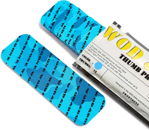 Miniatura 5 de WOD&DONE Cinta de protección de pulgar atlética precortada de 2 pulgadas para levantamiento de pesas olímpico de fitness funcional Negro
