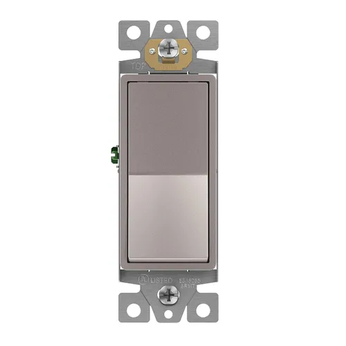 Miniatura 20 de ENERLITES Interruptor de luz de paleta decorativa de 3 vías, acabado brillante, un solo polo o tres vías, 3 cables, tornillo de puesta a tierra