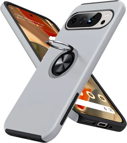 Miniatura 18 de JAME Funda para Google Pixel 7 Pro, Funda de Ajuste Delgado para Pixel 7 Pro con Soporte de Anillo Kickstand