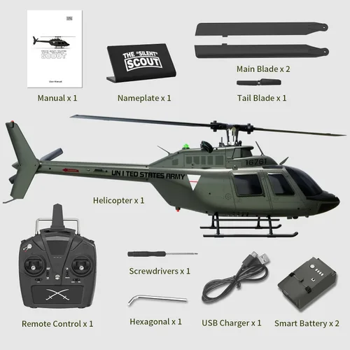 Miniatura 7 de Helicóptero RC simulado ultra alto, modelo a escala 27:1, helicóptero de control remoto coleccionable con vuelo automático para adultos