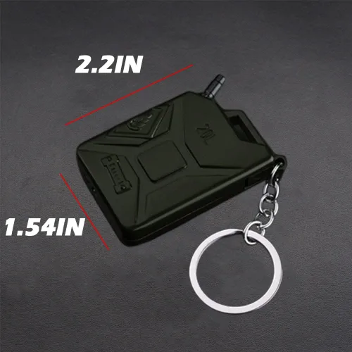 Miniatura 2 de Geniales llaveros encendedores de butano recargable, con forma de barril de gasolina, regalos únicos para hombres, velas de cumpleaños, accesorios