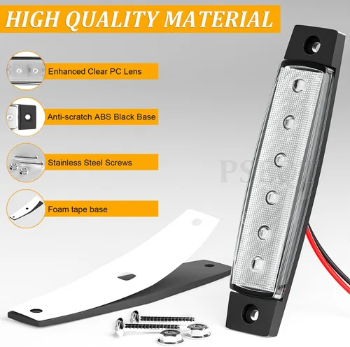 Miniatura 5 de PSEQT Luces LED de navegación para barco, interior marino, tira de luz de cortesía, cubierta de popa, iluminación de cabina de 3.8 pulgadas, 6 LED