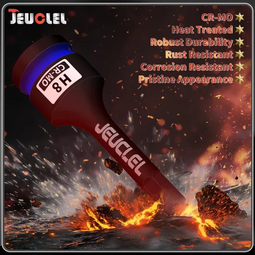 Miniatura 7 de Enchufe hexagonal de broca de impacto de 8 mm, llave de impacto hexagonal de 1/2 pulgada H8, adaptador de destornillador hexagonal de acero Cr-Mo