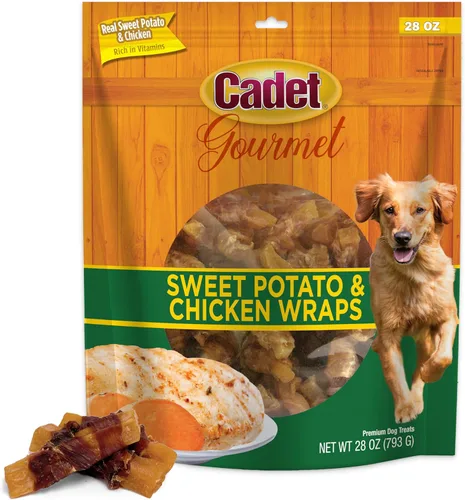 Miniatura 12 de Cadet Envolturas Gourmet de Batata y Pollo Masticables de Ingredientes Limitados para Perros, Golosinas de Entrenamiento Saludables y Naturales