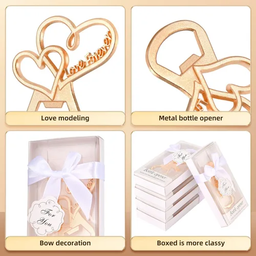 Miniatura 3 de Paquete de 50 abrebotellas Love Forever para regalos de boda para invitados, regalos de fiesta de despedida de soltera, recuerdos o decoraciones