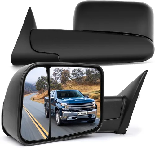 Miniatura 15 de SCITOO Compatible con espejos de remolque 2002-2008 para Dodge para Ram 1500 2003-2009 para Dodge para Ram 2500 3500 Pickup Power Heated Passenger