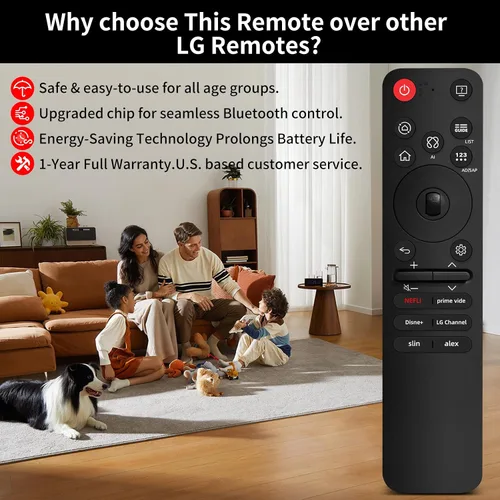 Miniatura 7 de Nuevo reemplazo MR25GA para control remoto LG TV para todos los televisores LG: OLED, QNED, UHD, LED, LCD (2019-2025), incluye AI, puntero y función