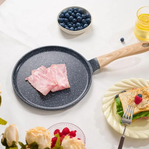 Miniatura 8 de JEETEE Sartén para Crepas Antiadherente, Sartén Parrilla Comales Para Tortillas de 9.5 Pulgadas para Estufa, Sartén Plana para Panqueques Dosa Tawa