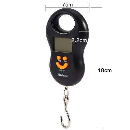 Miniatura 2 de Báscula de equipaje colgante, portátil de 110.2 lbs0.35 oz LCD digital colgante peso electrónico para equipaje de cocina postal