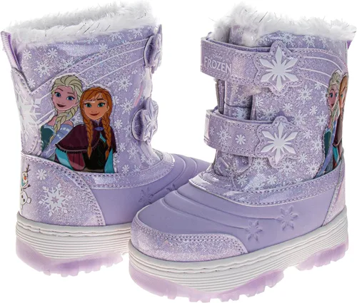 Miniatura 4 de Disney Frozen Elsa and Anna Snowflakes - Girls Insulated Warm Waterproof Winter Snow Boots (Toddler-Little Kid)