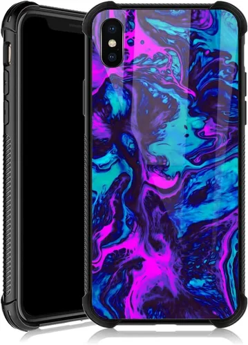 Miniatura 24 de Funda para iPhone Xs Max, diseños de girasol, estrella, cielo, cubierta trasera de cristal templado antiarañazos, esquinas reforzadas, carcasa