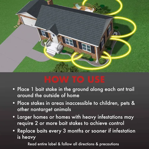 Miniatura 7 de Spectracide Ant Shield Estacas Exterminadoras para Exteriores, 6 Unidades (Paquete de 6)