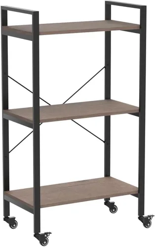 Miniatura 4 de AZ L1 Life Concept Mesa auxiliar de cocina con 3 niveles para horno de microondas, estación de trabajo con ruedas, 23.7 pulgadas
