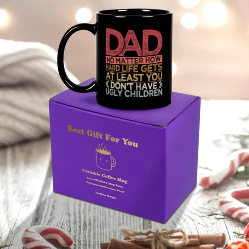 Miniatura 6 de Fatbaby Taza de café divertida para papá, cumpleaños humorístico, Día del Padre, Acción de Gracias, Navidad, regalos para papá, no tienes niños