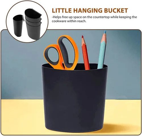 Miniatura 5 de NUOBESTY Portavasos colgantes, 4 unidades, cesta de carretilla, carrito rodante, cubos colgantes, contenedores colgantes para plantas, contenedores
