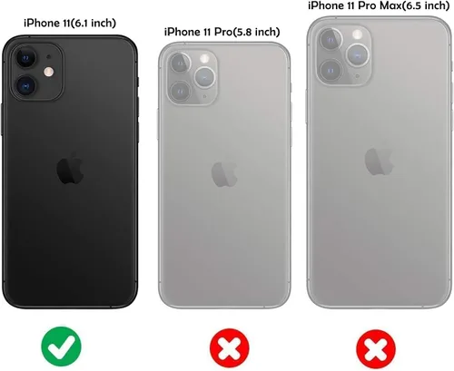 Miniatura 5 de Funda magnética compatible con iPhone 11 de 6.1 pulgadas, funda magnética para iPhone 11 con cubierta de cámara y soporte de grado militar, a prueba