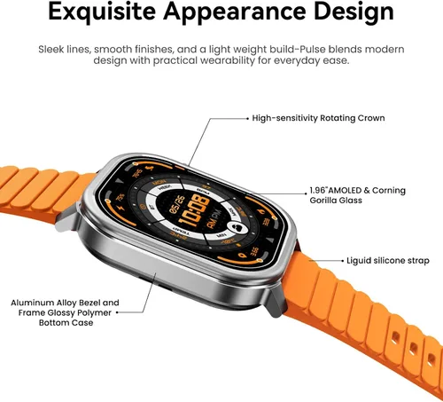 Miniatura 7 de KOSPET Pulse - Relojes inteligentes para hombre, llamadas y respuesta Bluetooth, duración de la batería de 25 días, AMOLED de 1.96 pulgadas