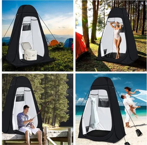 Miniatura 3 de anngrowy - Tienda de campaña para regadera, tienda de privacidad emergente, tienda de campaña portátil para inodoro, campamento al aire libre, baño