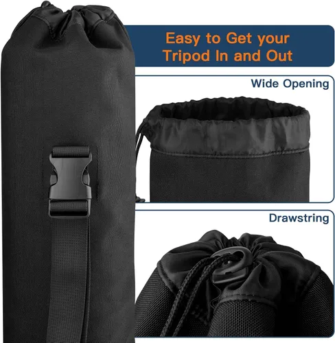 Miniatura 4 de Funda de transporte de viaje para selfie stick todo en uno, soporte extensible para trípode para teléfono celular con control remoto, bolsa