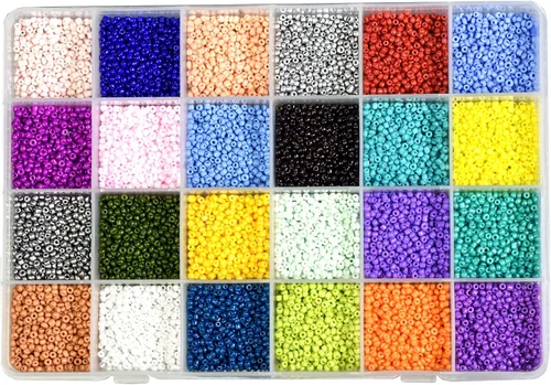 Miniatura 29 de Mandala Crafts Cuentas de cristal 6/0 para abalorios – 2500 cuentas redondas negras pequeñas Rocaille de 0.157 pulgadas para hacer joyas, collares
