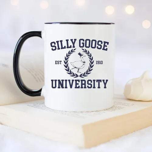 Miniatura 4 de YouNique Designs Silly Goose University - Taza de café de 11 onzas, regalos para papá de parte de la hija, regalos de elefante blanco para adultos