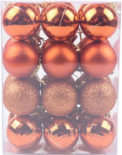 Miniatura 9 de Esferas colgantes para árbol de Navidad, 24 piezas de adornos irrompibles, plástico de 1.6 pulgadas, irrompible, Navidad, boda, fiesta, vacaciones