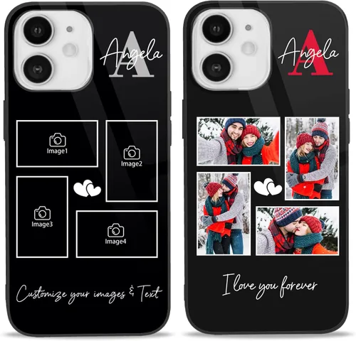 Easycosy Fundas de teléfono personalizadas con imagen para 17, 16, 15, 11, 12, 13, 14 Pro/Max/Mini XR X Xs Max, funda personalizada para iPhone con