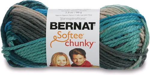 Miniatura 10 de Ovillo sólido Bernat Softee Chunky, Acrílico, Rojo Berry, Paquete de 1