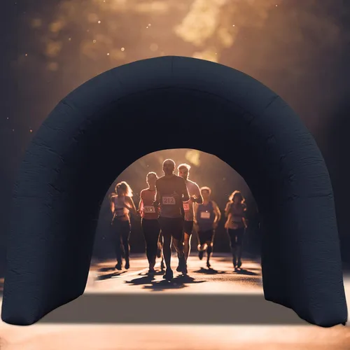Miniatura 6 de SAYOK Túnel inflable de 16.8 pies, entrada de túnel deportivo, túnel deportivo, tienda de campaña inflable de túnel de fútbol con soplador