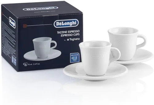 Miniatura 4 de De'Longhi DLSC309 - Taza y platillo de porcelana para capuchino, juego de 2