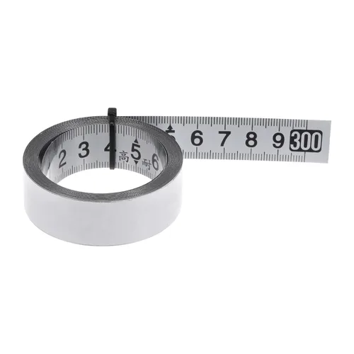 Miniatura 7 de HARFINGTON Cinta métrica autoadhesiva de 39.4 in, de acero inoxidable, resistente al desgaste, resistente al desgaste, de izquierda a derecha, regla