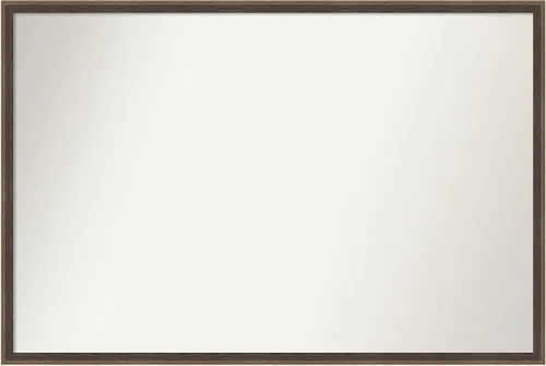 Miniatura 60 de Amanti Art Brown Bathroom Mirror for Over Sink, 23x41 Custom Made Hardwood Wedge Mocha Rectangle Vanity Mirror, Large Modern Wood Frame, Hangs