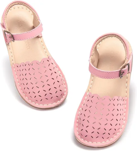 Miniatura 24 de THEE BRON Sandalias cómodas para niñas, zapatos para niños, sandalias rellenas