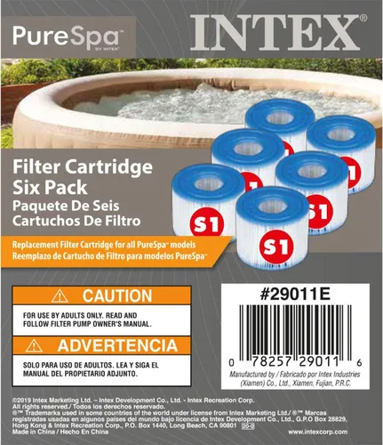 Miniatura 2 de Intex 29011E PureSpa Tipo S1 Cartucho de Filtro de Repuesto de Papel Dacron Heavy Duty Easy Set para Bañera de Hidromasaje Spa para Varios Modelos