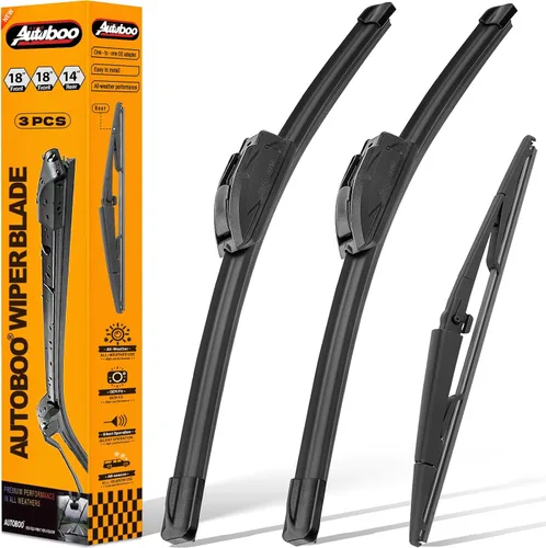 Miniatura 42 de AUTOBOO Limpiaparabrisas de 26 + 18 pulgadas con limpiaparabrisas trasero de 14 pulgadas de repuesto para Jeep Cherokee 2022 2021 2020 2019 2018