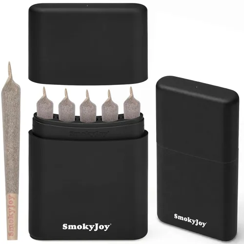 Miniatura 9 de Estuche para cigarrillos a prueba de olores, Estuche de 5 agujeros con un solo soporte, Estuche de almacenamiento para conos enrollados