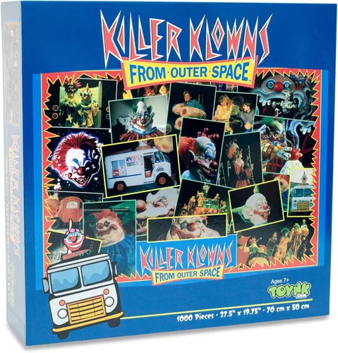 Miniatura 2 de Toynk Killer Klowns from Outer Space Kollage - Rompecabezas de 1000 piezas para adultos, 28 x 20 pulgadas