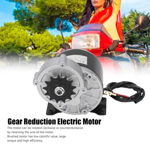 Miniatura 2 de Motor de CC cepillado, 36V 500W 600rpm 13T Motor eléctrico cepillado, reductor de motor cepillado pequeño de alto par para bicicleta eléctrica