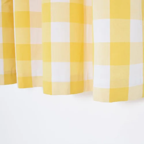 Miniatura 43 de Cenefas de cortina para ventana de 16 pulgadas de largo, 2 paneles de cuadros búfalo, cortinas pequeñas con bolsillo para barra, estilo clásico