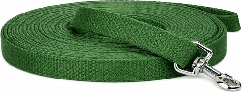 Miniatura 9 de Correa de entrenamiento para perros de algodón, 6 pies, verde