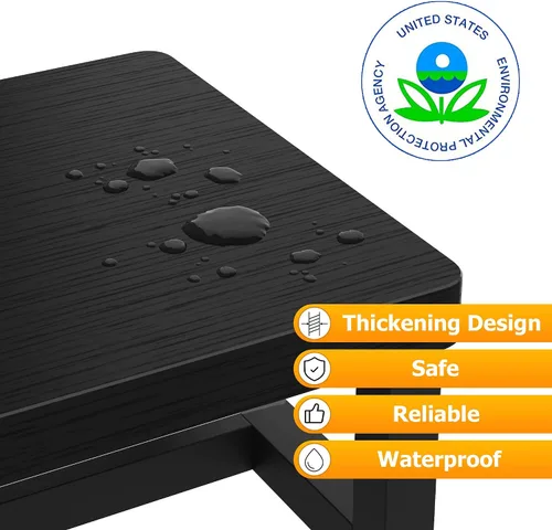 Miniatura 6 de Taburetes para adultos y niños con pies de goma antideslizantes, taburete ancho de alta resistencia con capacidad de 500 LBS para dormitorio