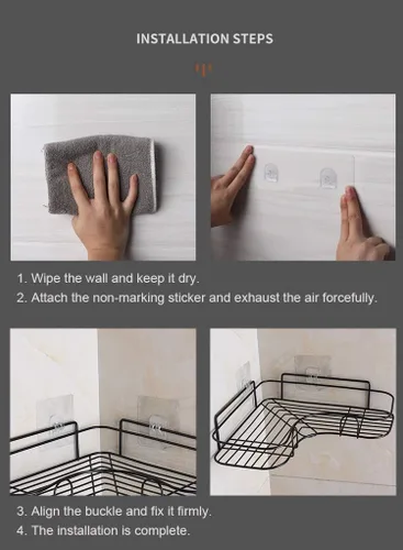 Miniatura 2 de Ruby Lil Estante de cocina sin perforaciones, organizador de especias para estantes flotantes de gabinete, estante colgante para especias de pared