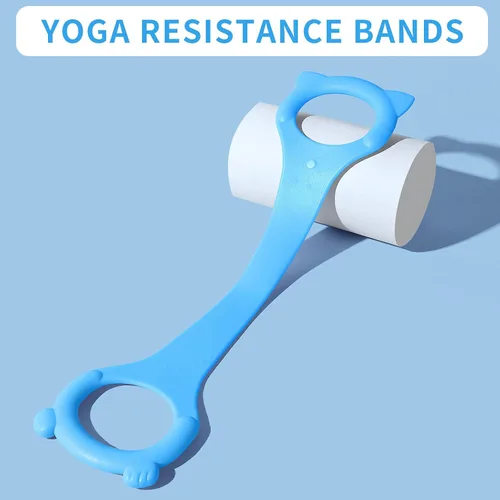 Miniatura 2 de Figura 8 Banda de resistencia de fitness con asas, cuerda elástica de entrenamiento de brazo y espalda para entrenamiento de barra pura, pecho