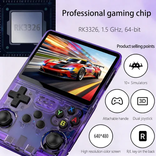 Miniatura 7 de Consola de juegos retro de mano R36S, pantalla HD IPS de 3.5 pulgadas, batería de 3200mAh, 128G con más de 20000 juegos integrados, más de 20