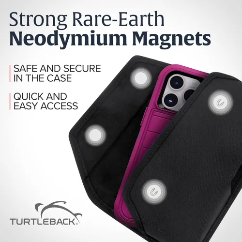 Miniatura 4 de Turtleback Clip para cinturón para iPhone 16 Pro, 16e, 15 Pro 14 Pro 13 Pro - Grande: se adapta con fundas de estilo voluminoso Defender, nailon