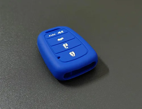 Miniatura 4 de REPROTECTING Funda de goma de silicona para llavero compatible con Honda Accord CR-V Civic Crosstour Fit (solo compatible con llavero recto)