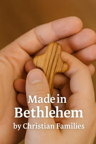 Miniatura 7 de Zuluf 50 Pequeñas Cruces de Mano de Madera de Olivo Fábrica de Belén Cruces de Madera de Olivo de Meditación de Mano de Belén Israel 6cm / 2.5