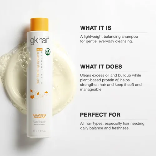 Miniatura 5 de GK HAIR Champú Equilibrante Limpia y Elimina la Acumulación con Tratamiento de Queratina para Control del Graso, Escamas, Cuero Cabelludo Seco