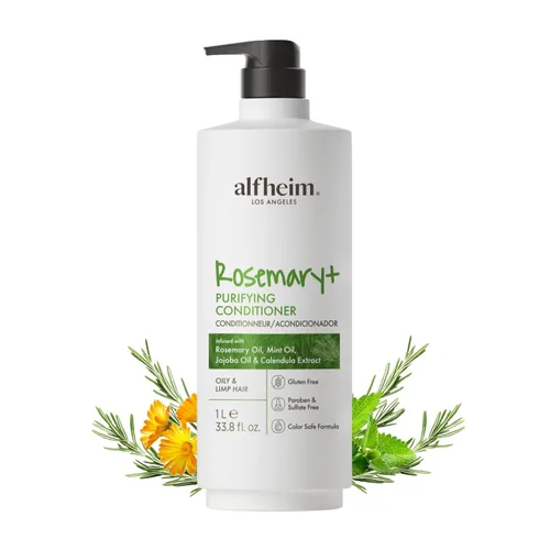 Miniatura 13 de ALFHEIM Coffee+ Acondicionador espesante para cabello fino, fino y débil con cafeína, biotina y aceite de café arábica, fórmula fortalecedora